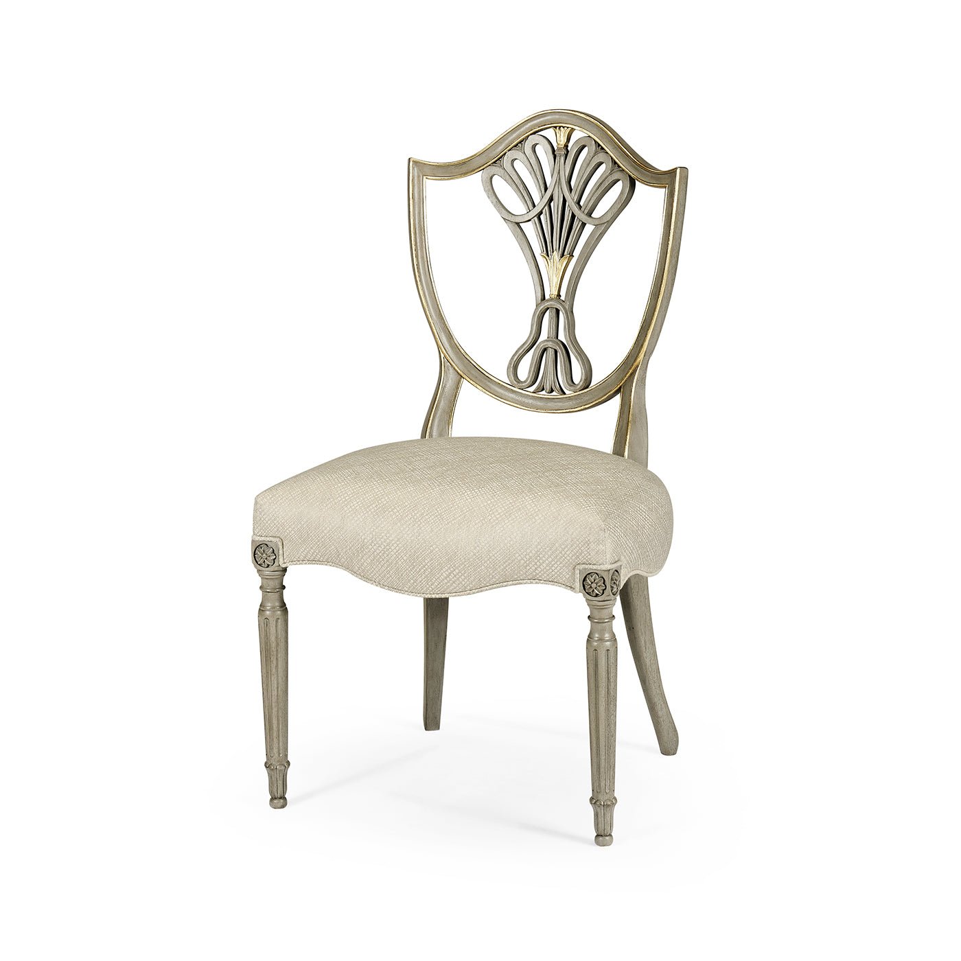 Antique Style Shield Back Dining Side Chair