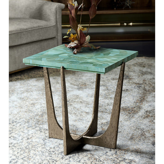 Table d'appoint carrée Aqua Mist