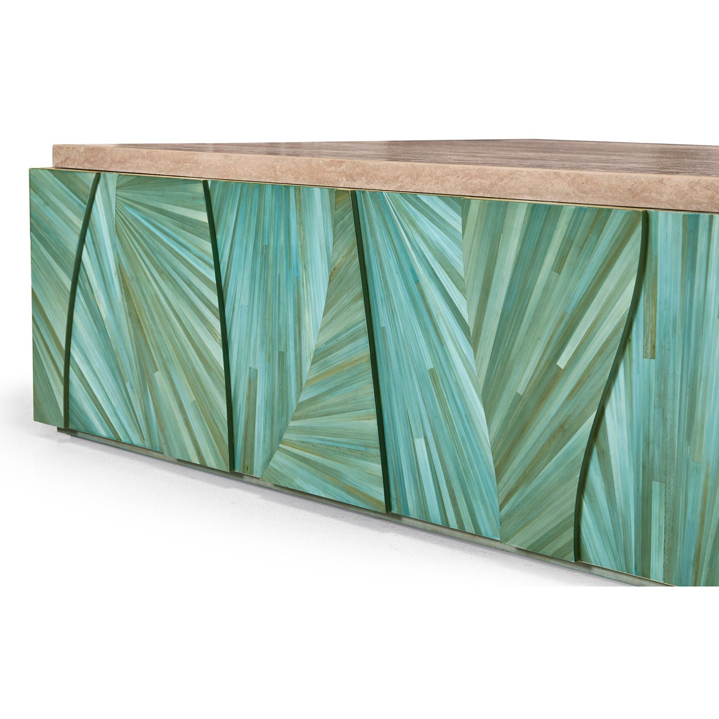 Aqua Mist Square Marble Top Coffee Table