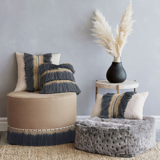 Pouf en fausse fourrure Arctic Lynx