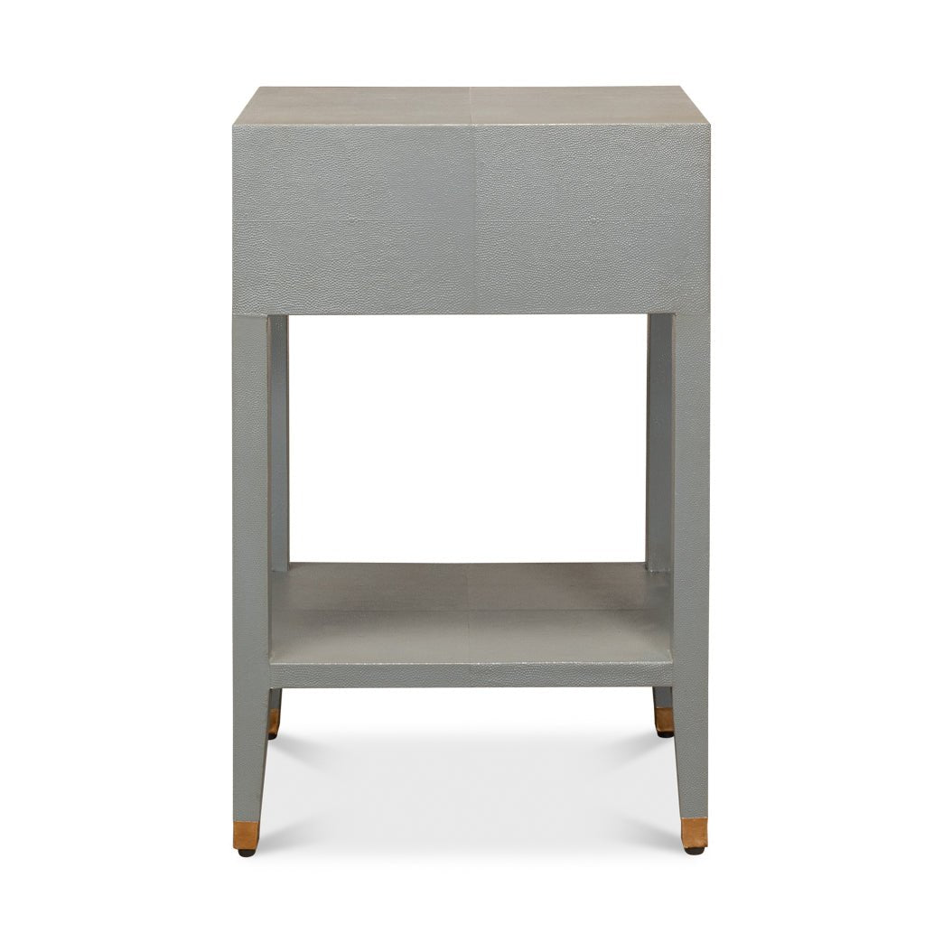 Art Deco Grey Nightstand