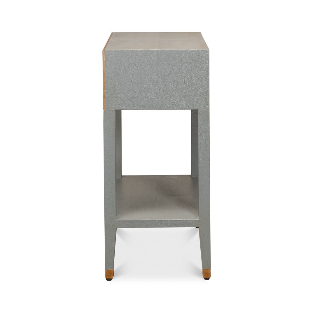 Art Deco Grey Nightstand