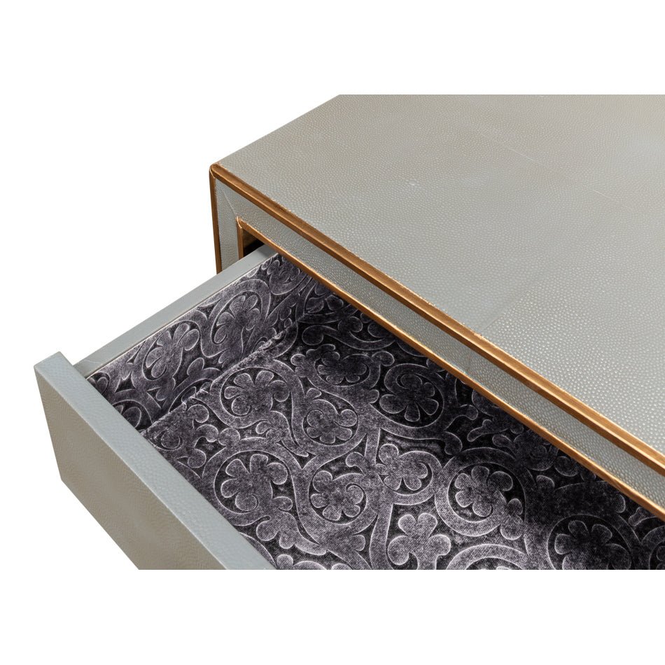 Art Deco Grey Nightstand