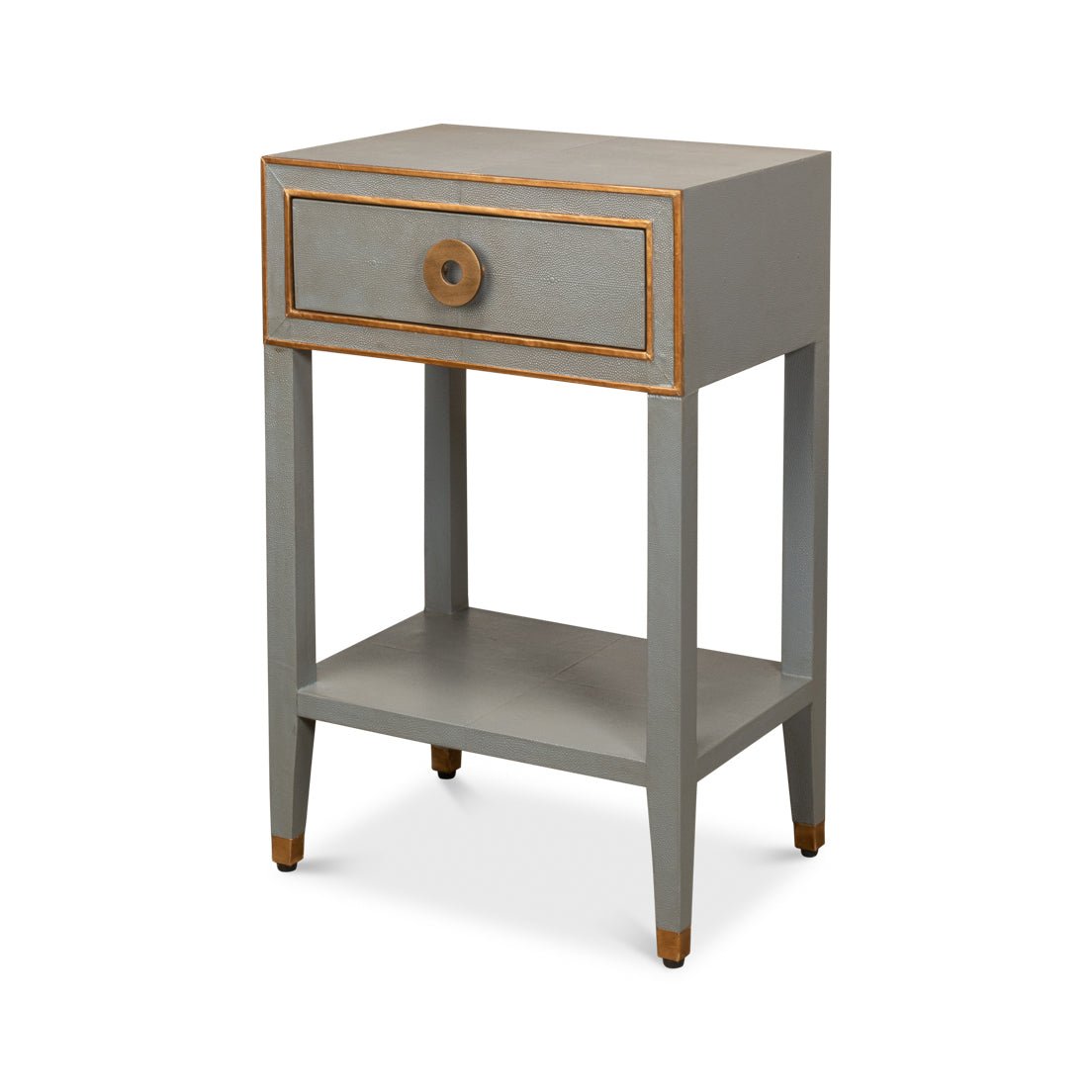 Art Deco Grey Nightstand