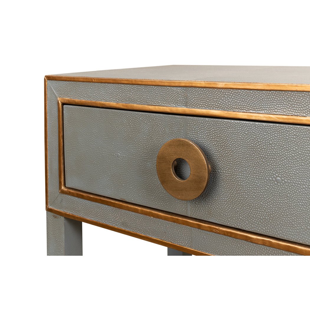 Art Deco Grey Nightstand