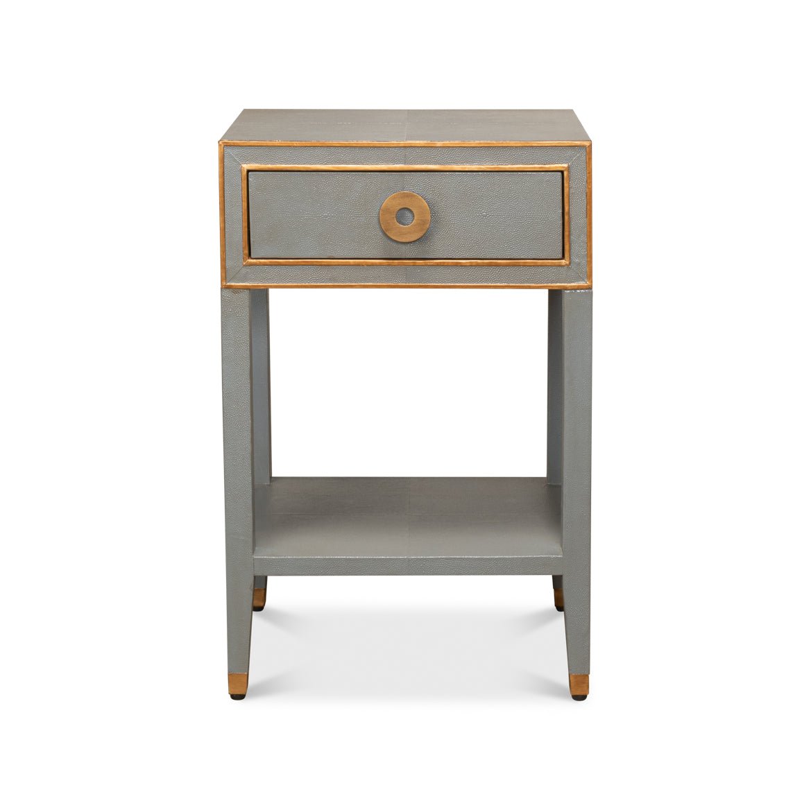 Art Deco Grey Nightstand