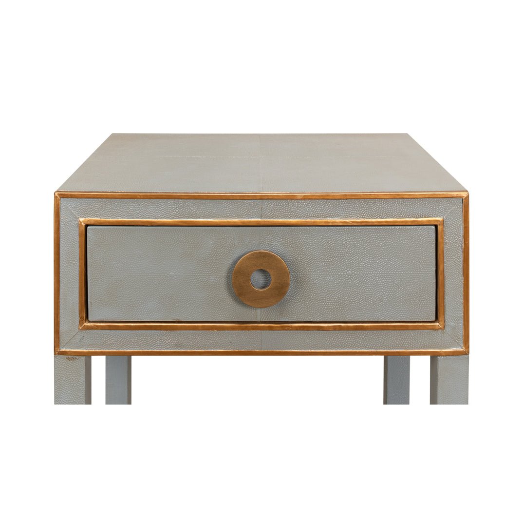 Art Deco Grey Nightstand