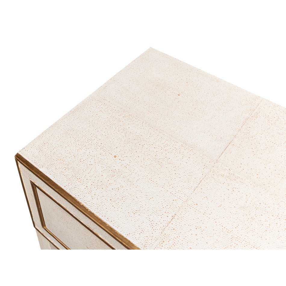 Art Deco White Nightstand