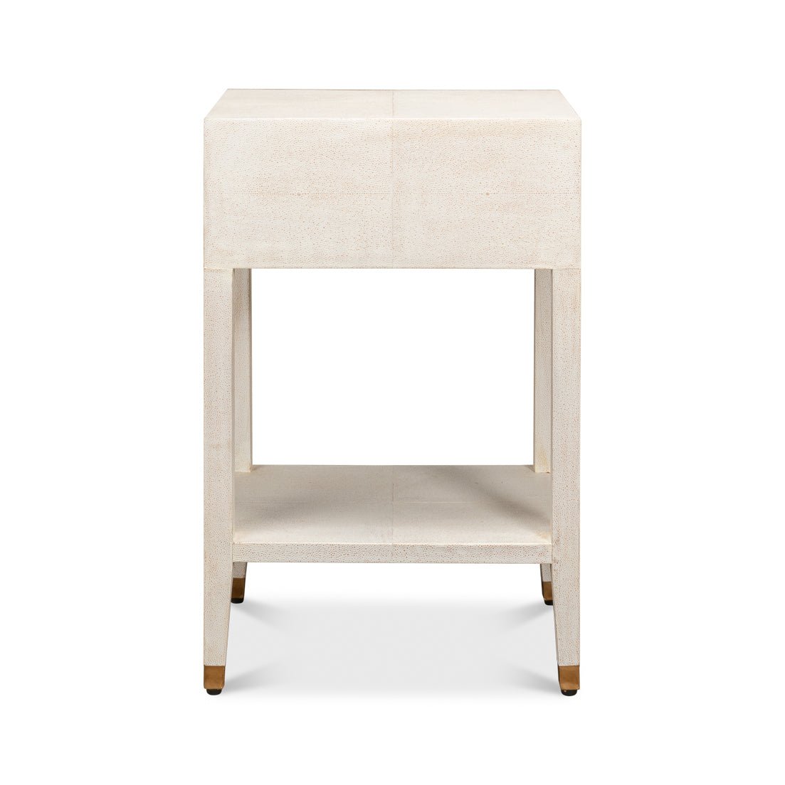 Art Deco White Nightstand