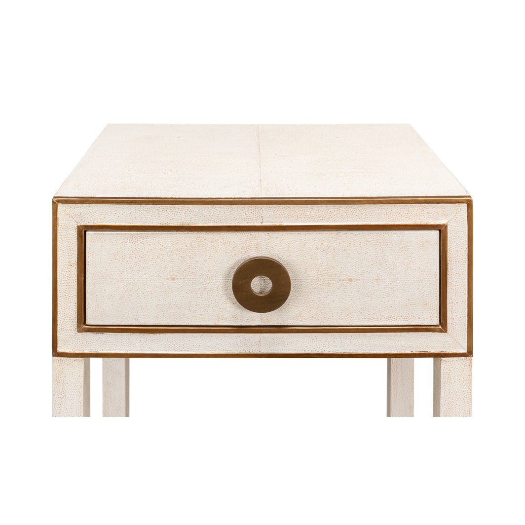 Art Deco White Nightstand