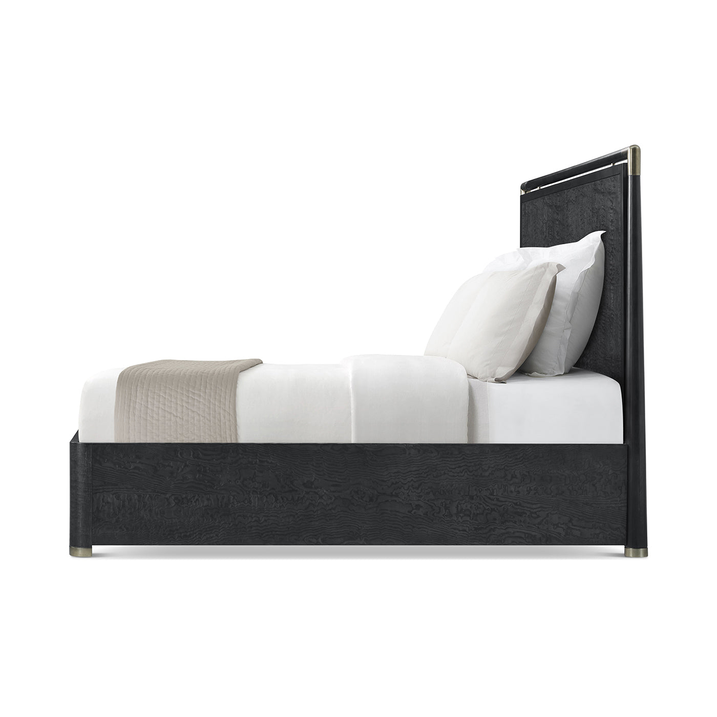 Lit noir de style Mid-Century