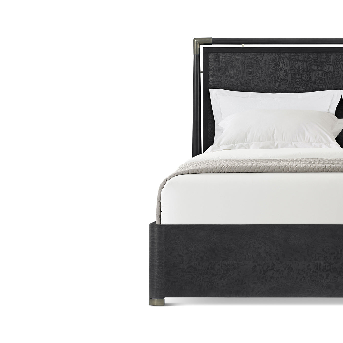 Lit noir de style Mid-Century