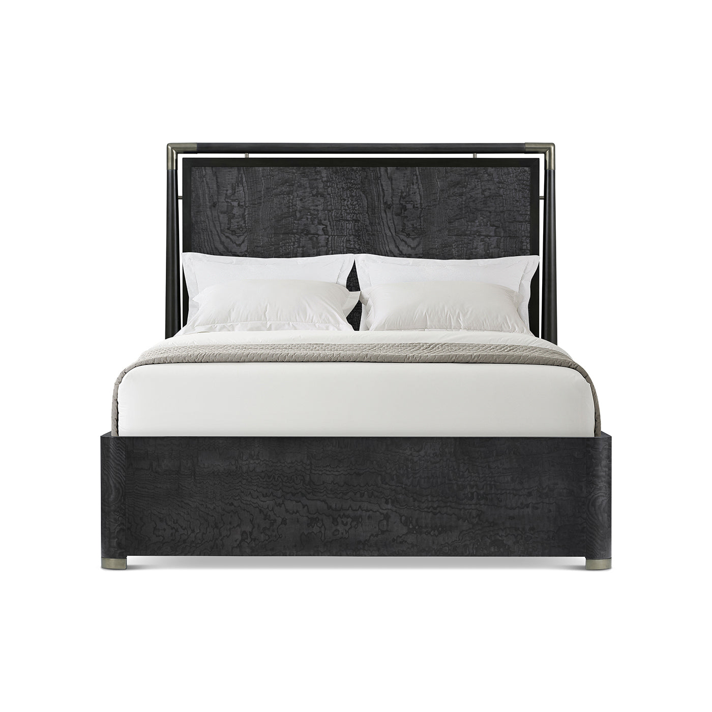 Lit noir de style Mid-Century