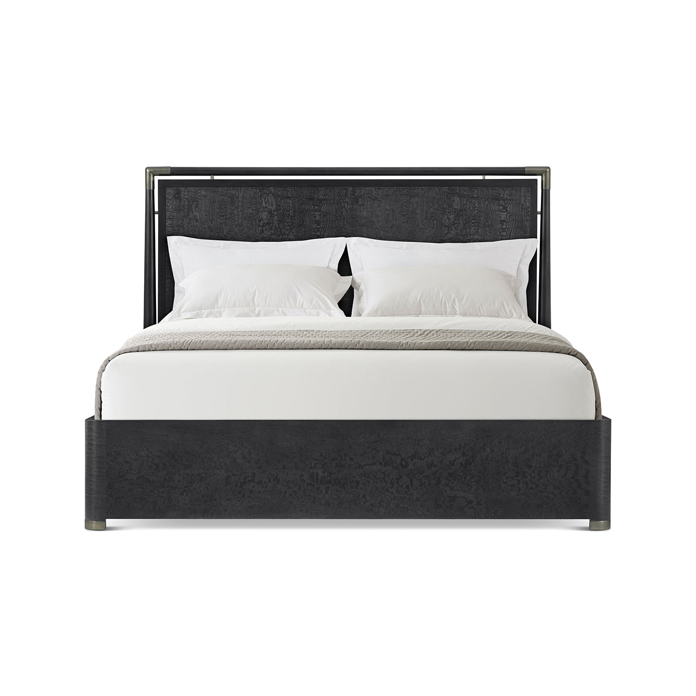 Lit noir de style Mid-Century