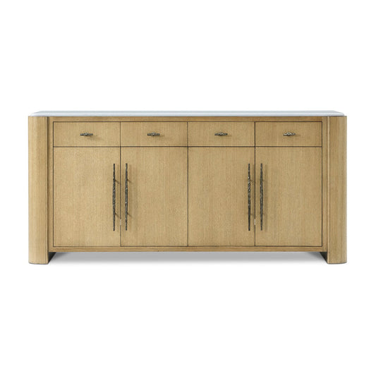 Buffet moderne organique en bois blond