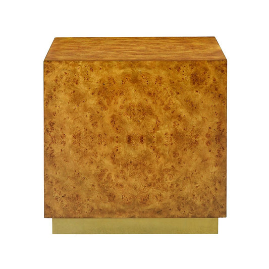 Table cubique en bois de ronce