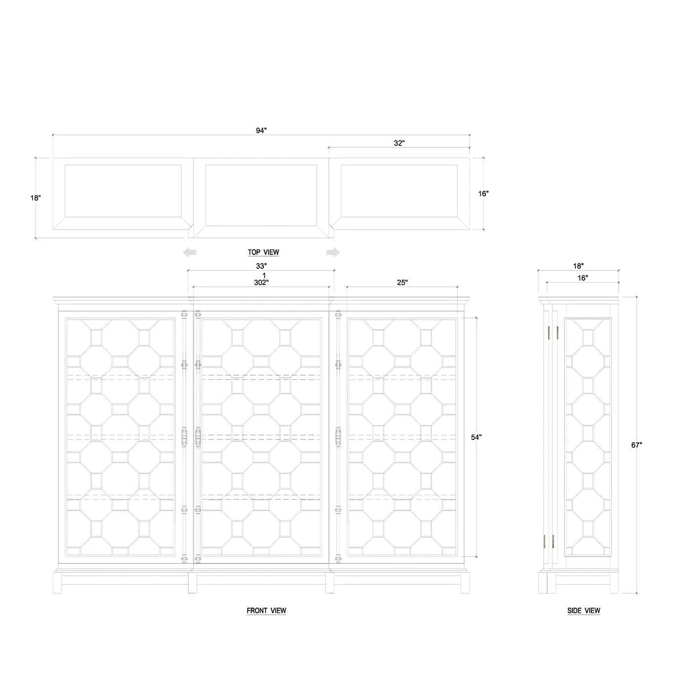 Vitrine Chippendale