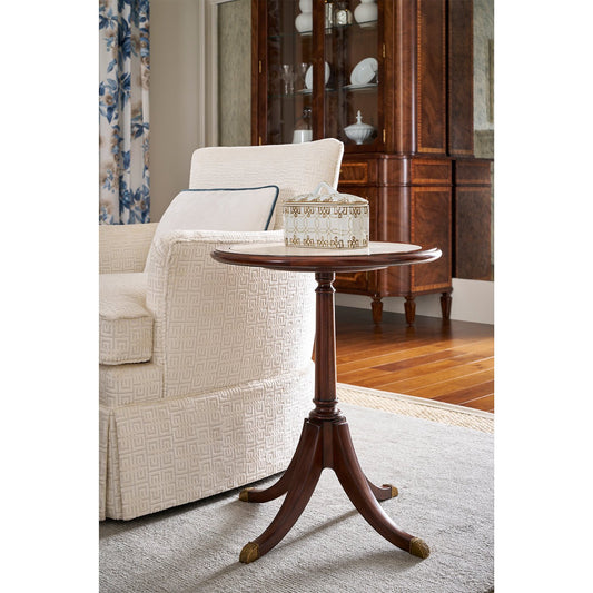 Table d'appoint ronde classique avec plateau en marbre