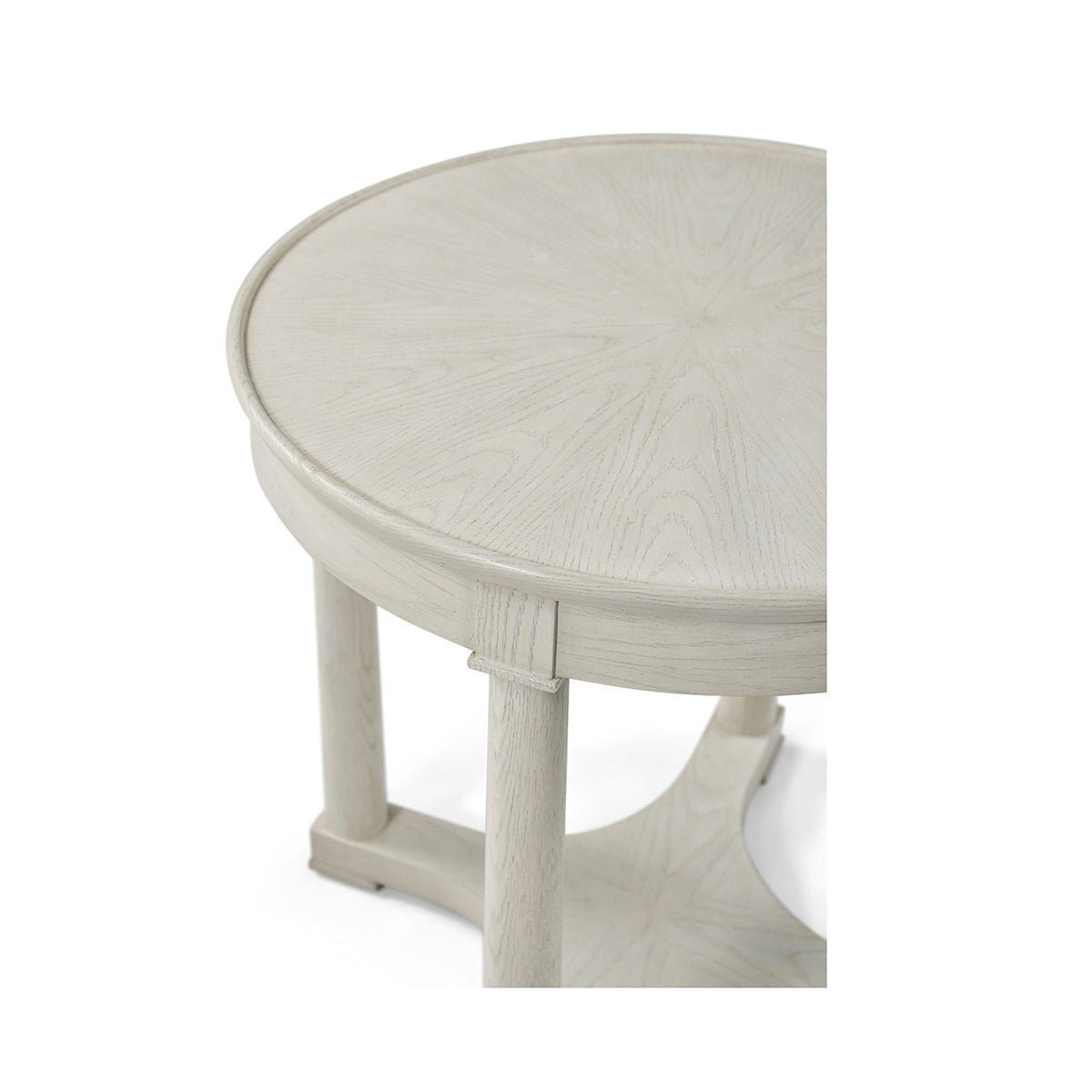 Table d'appoint ronde blanche classique