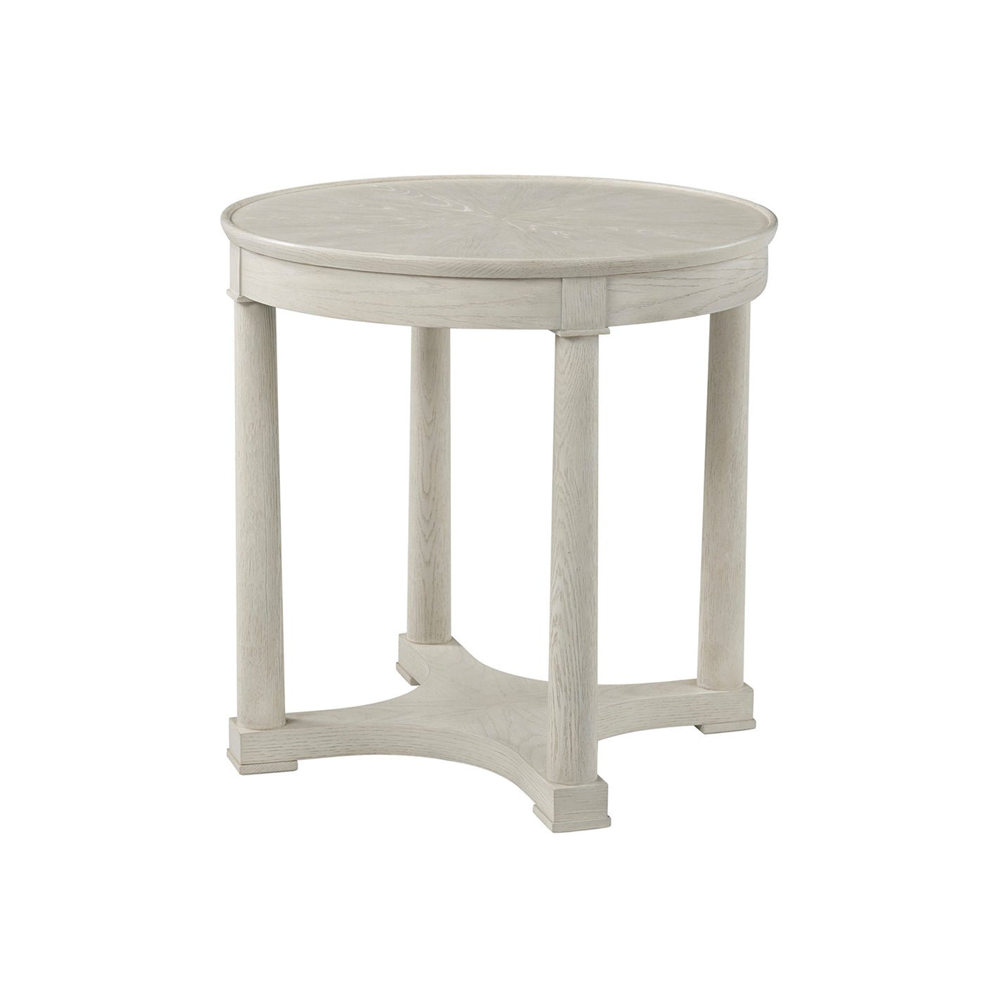 Table d'appoint ronde blanche classique