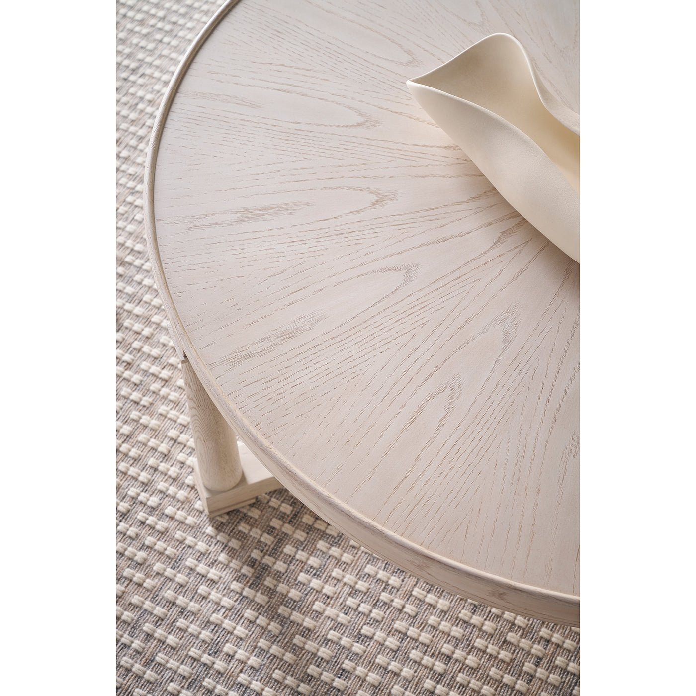 Table d'appoint ronde blanche classique