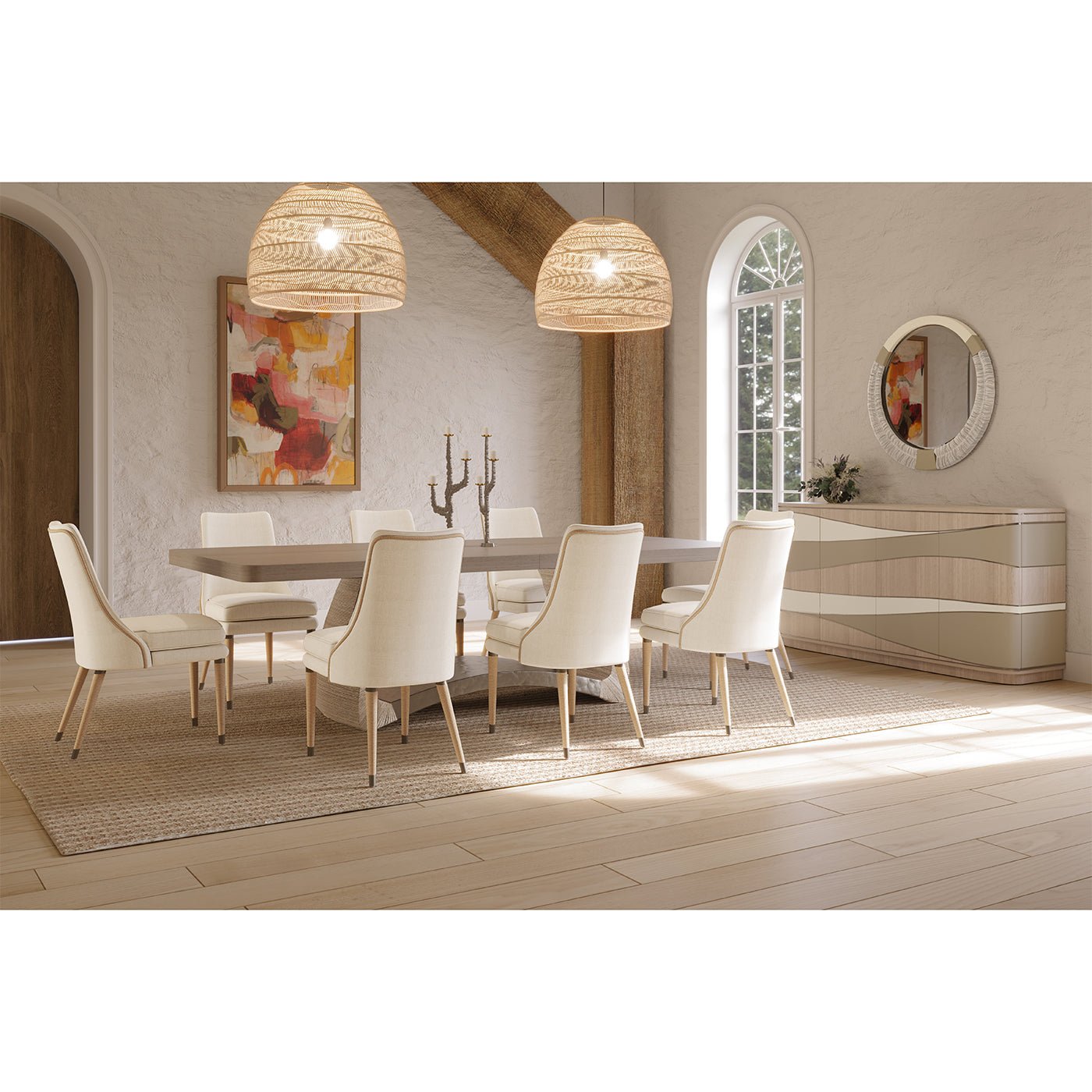 Danish Cord Organic Modern Mirror