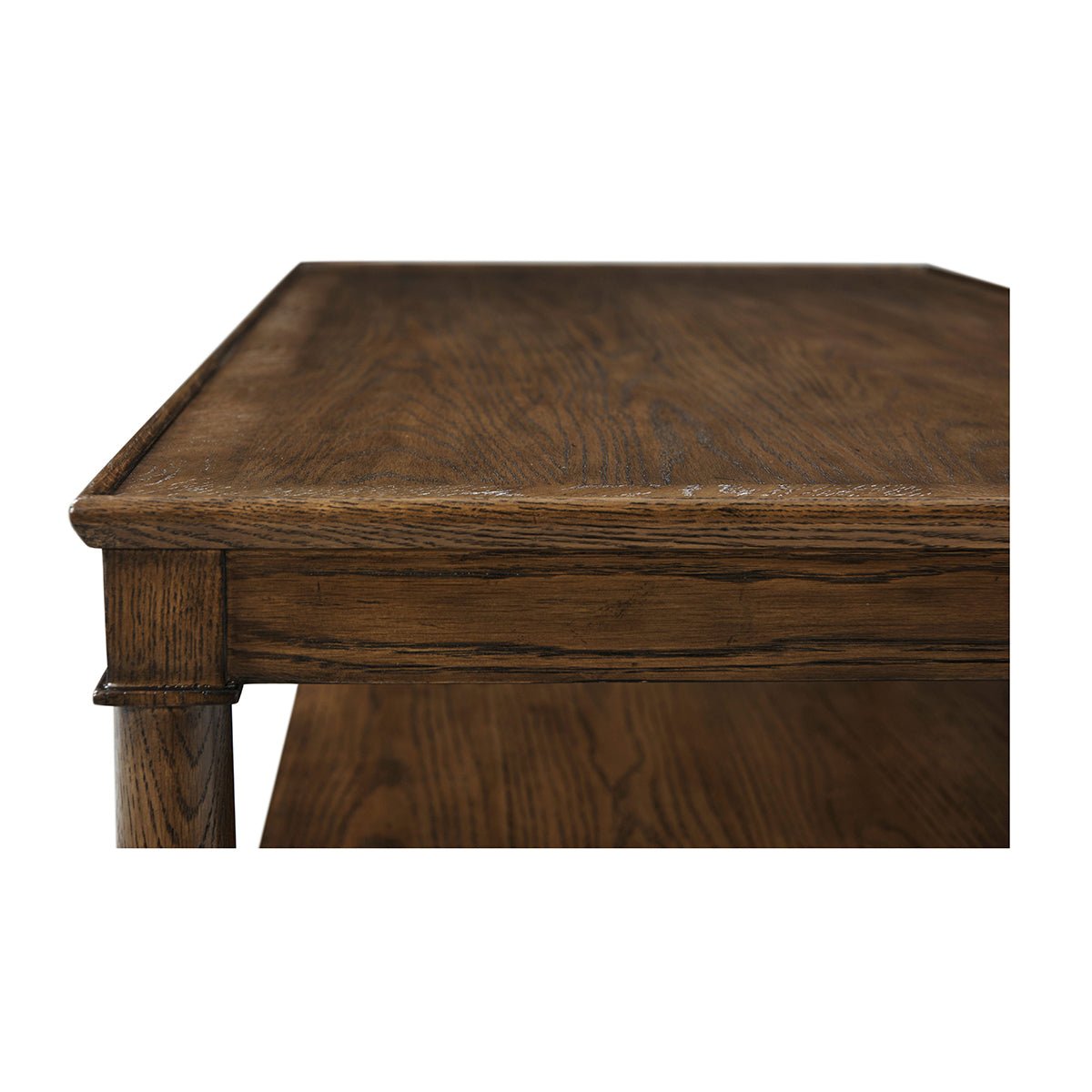 Table basse en chêne rustique foncé