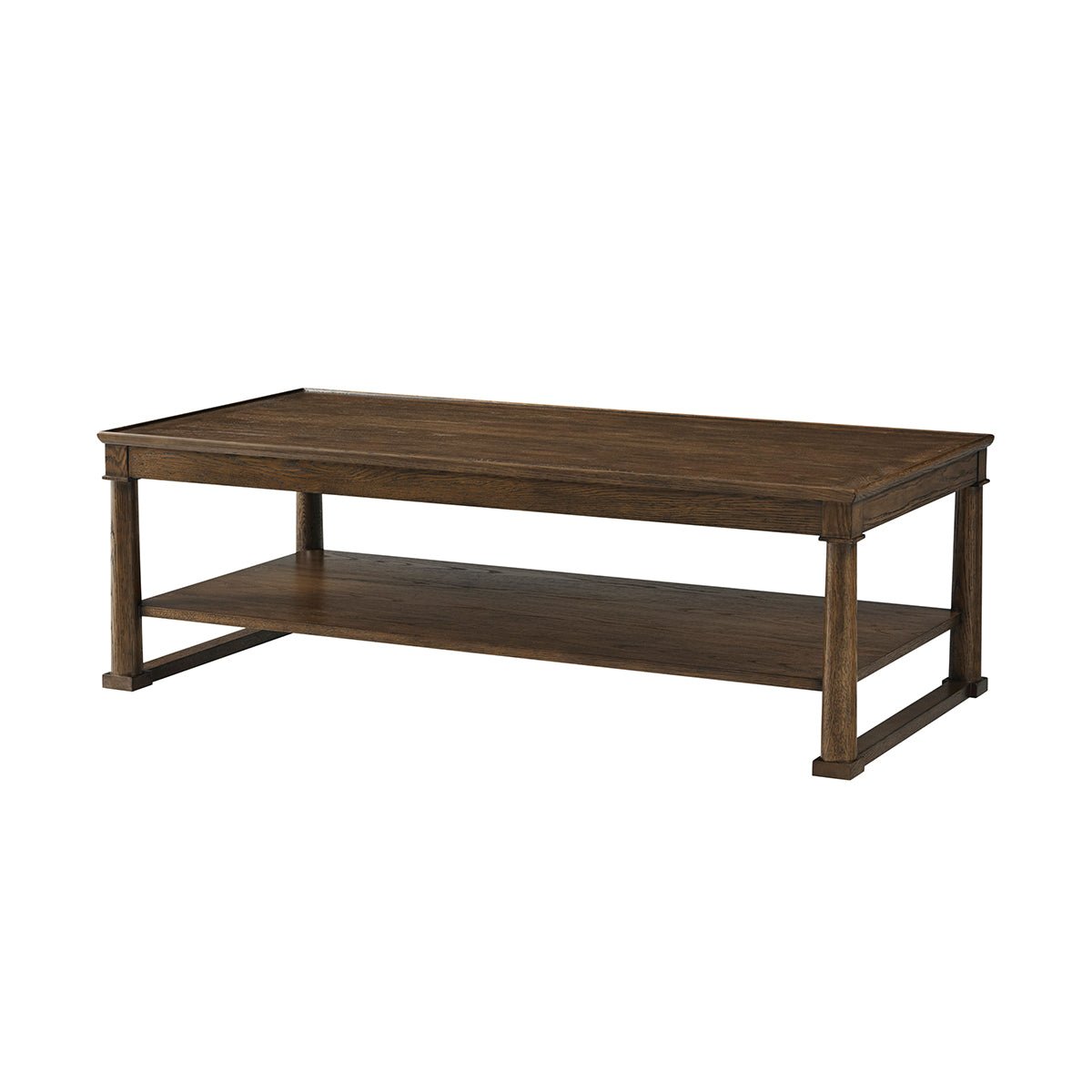 Table basse en chêne rustique foncé