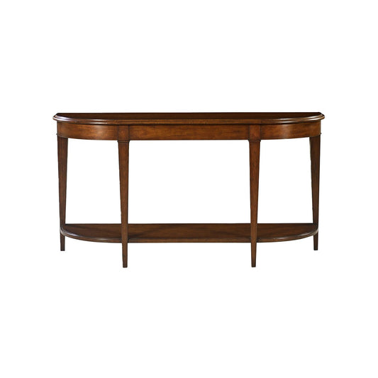 Console traditionnelle en bois foncé