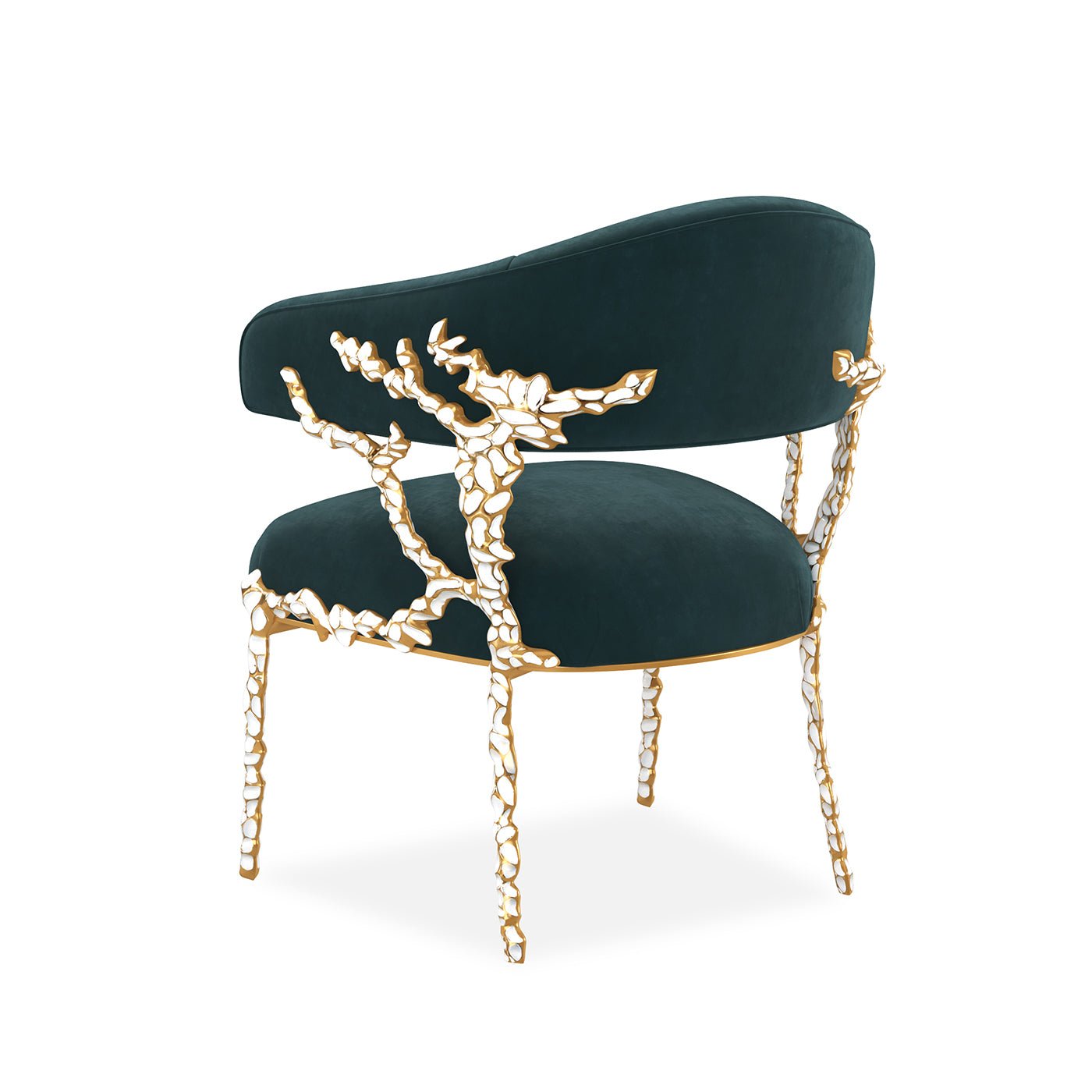 Dazzling Modern Chair Blue Velvet