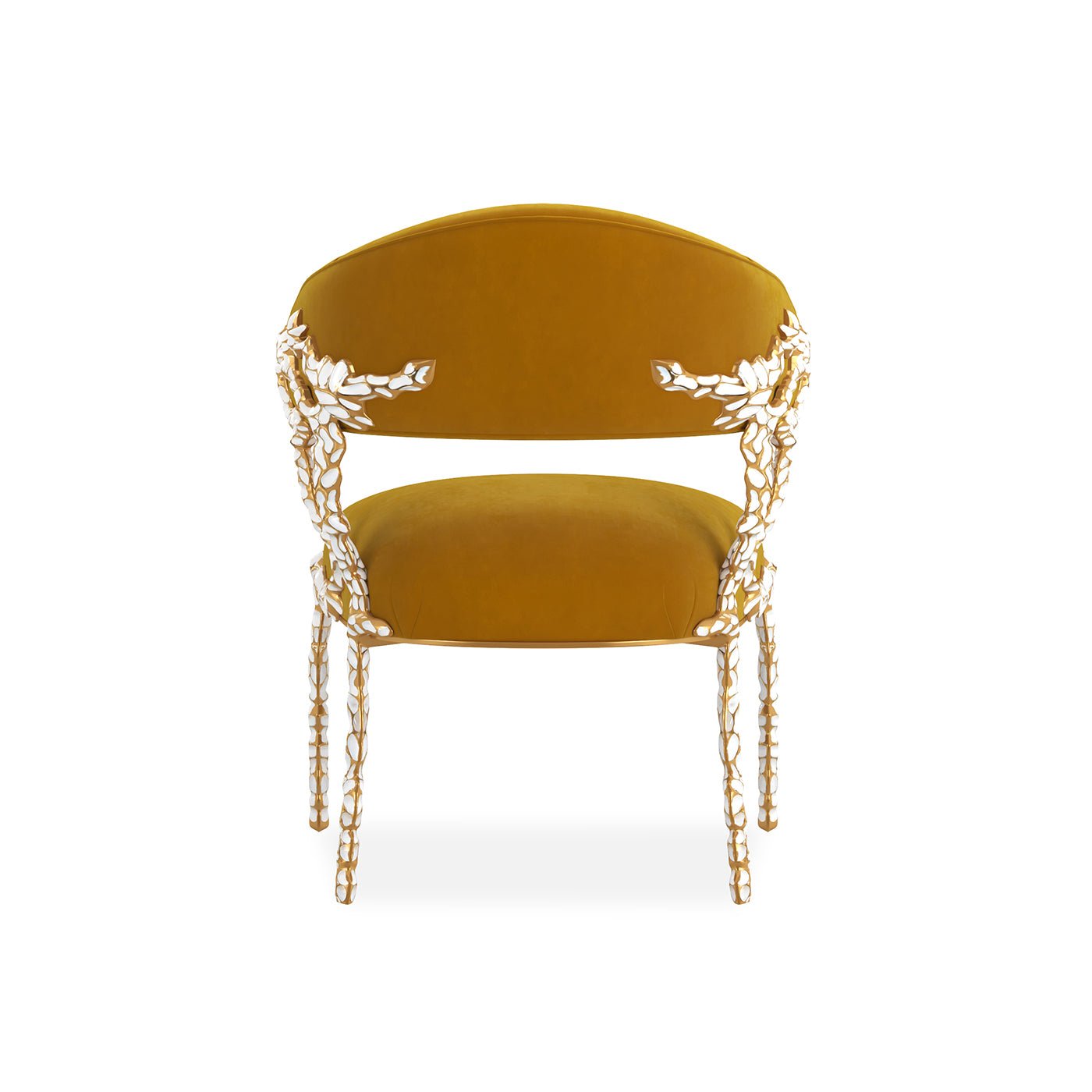 Chaise moderne éblouissante en velours doré