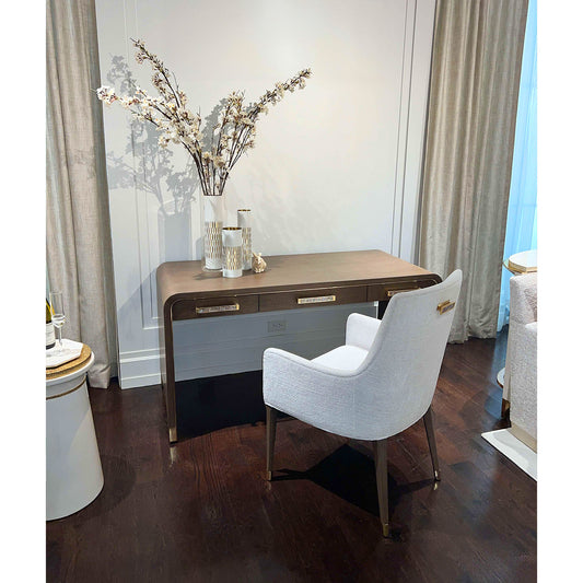 Bureau sombre Hollywood Regency