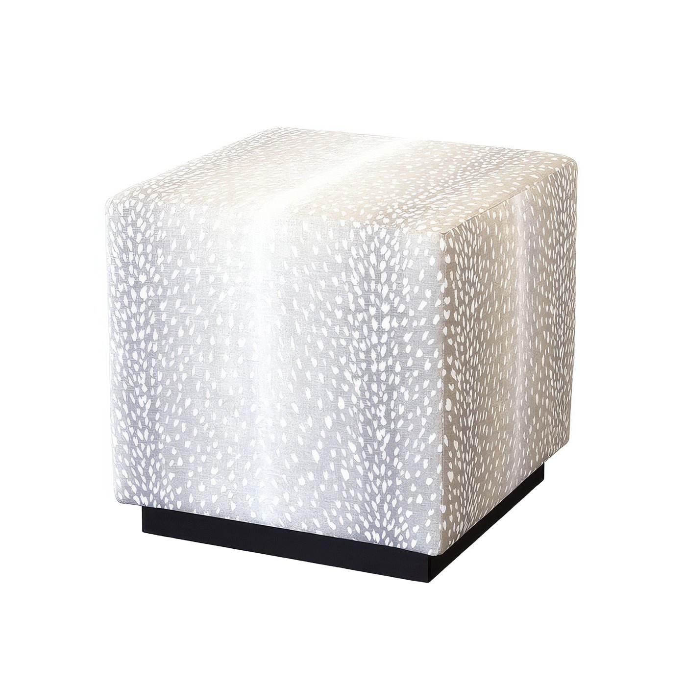 Pouf cube gris fauve