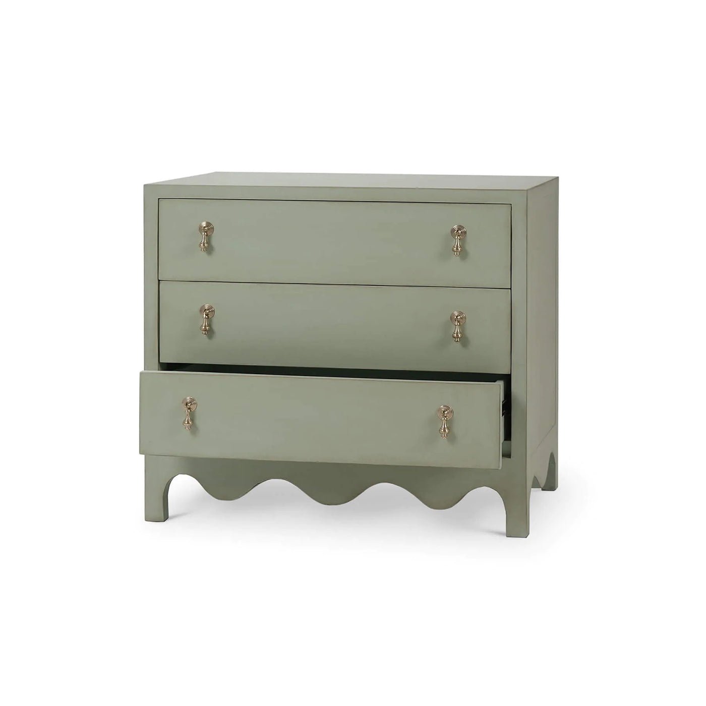 Commode de chevet vert fenouil