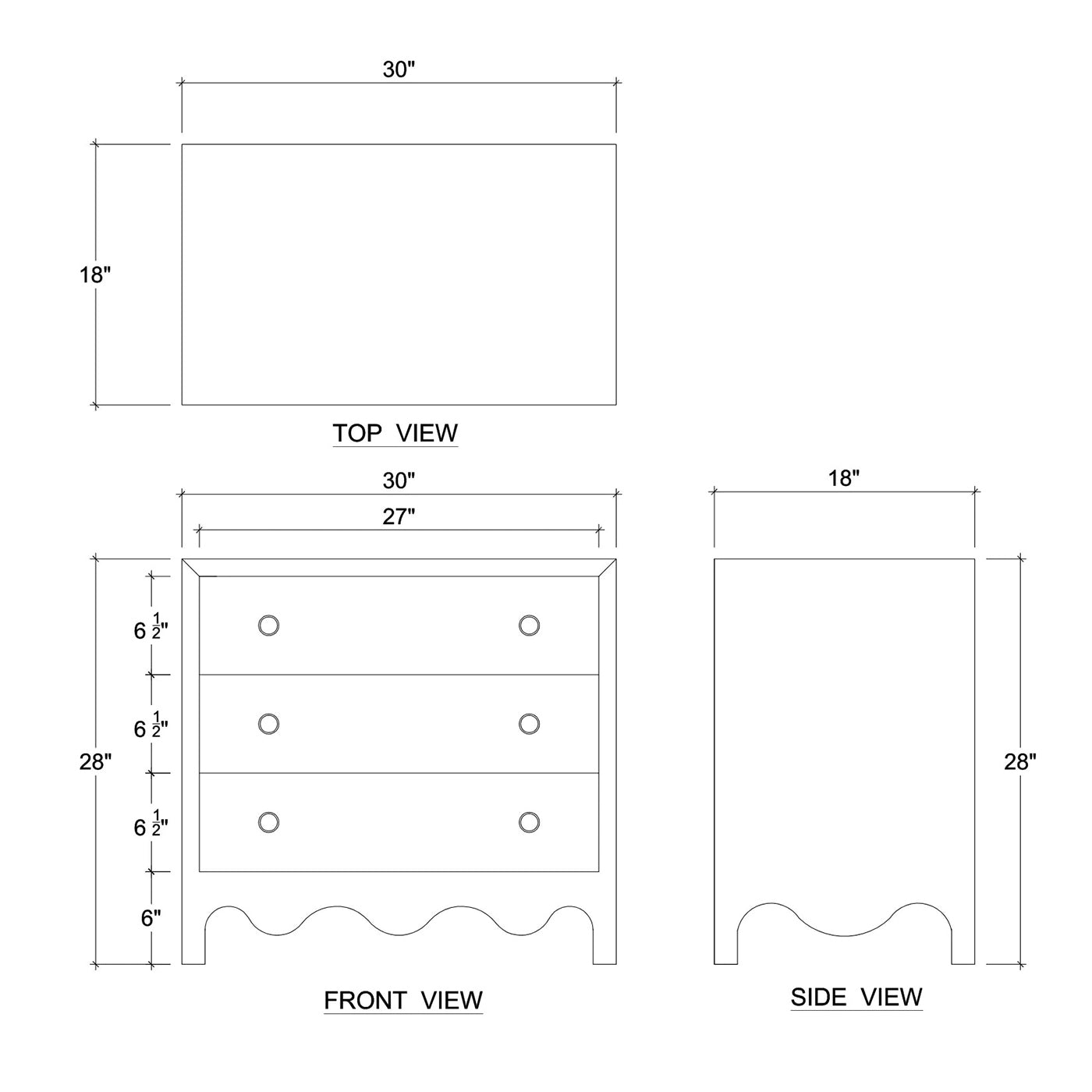 Commode de chevet vert fenouil