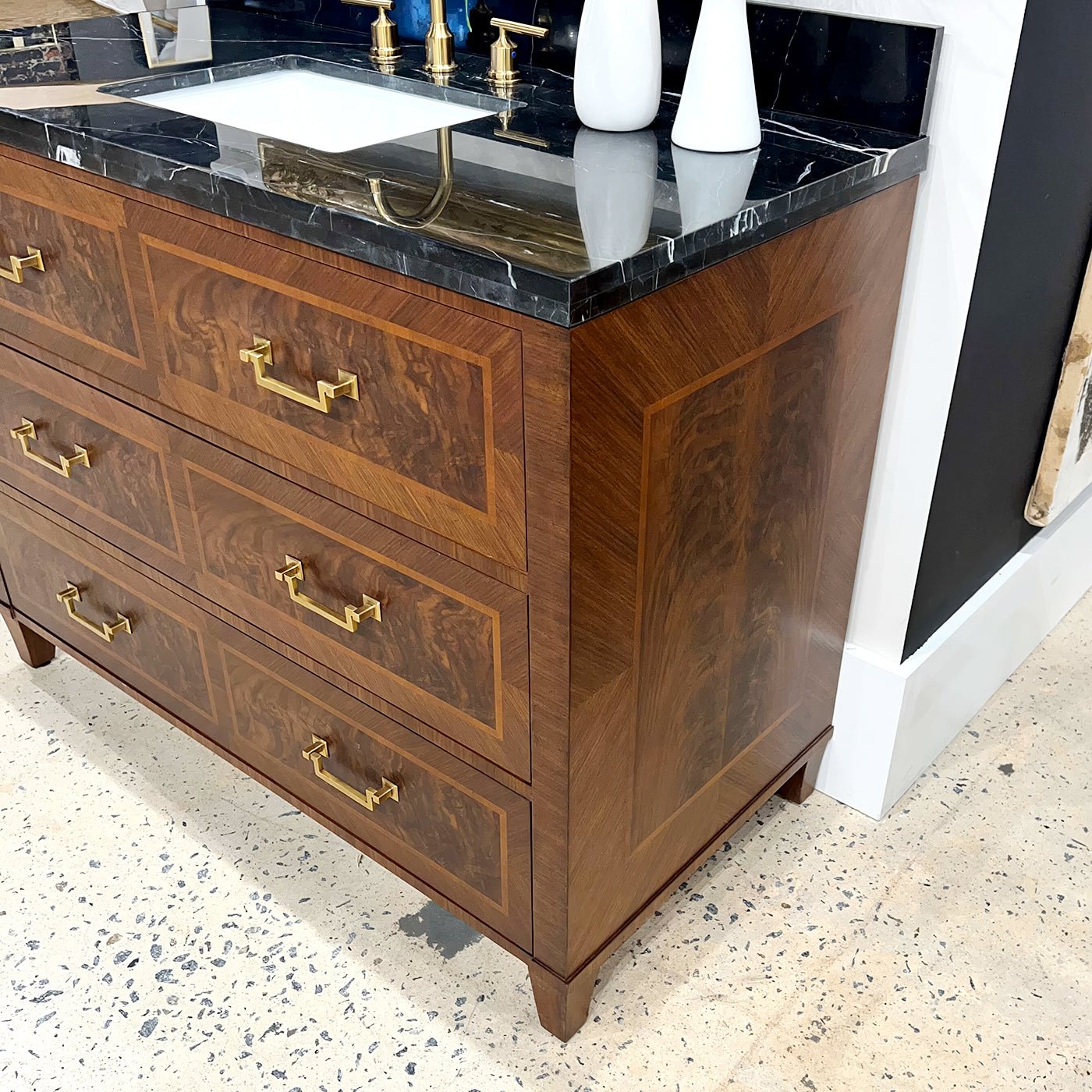 French Bathroom Vanity Dark