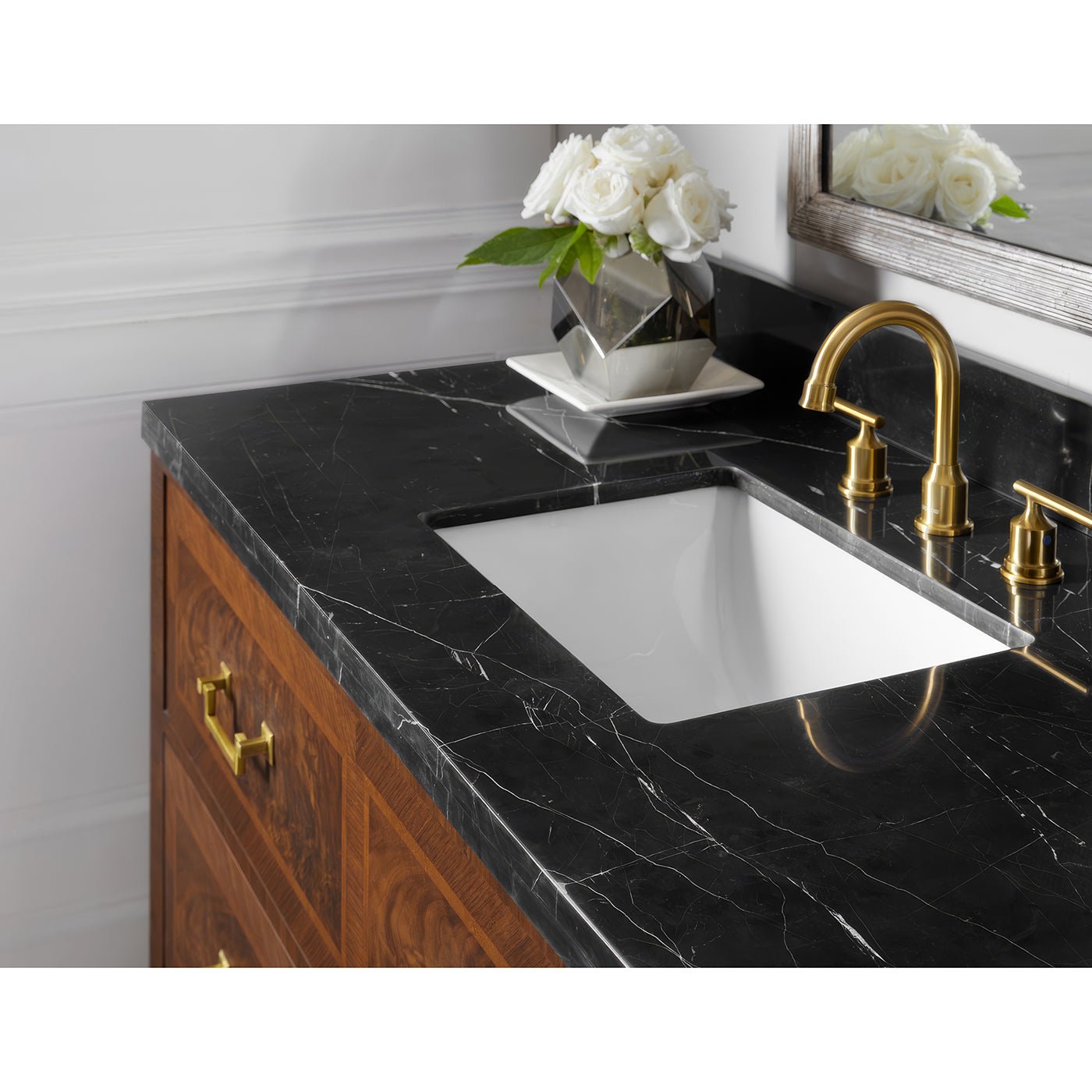French Bathroom Vanity Dark