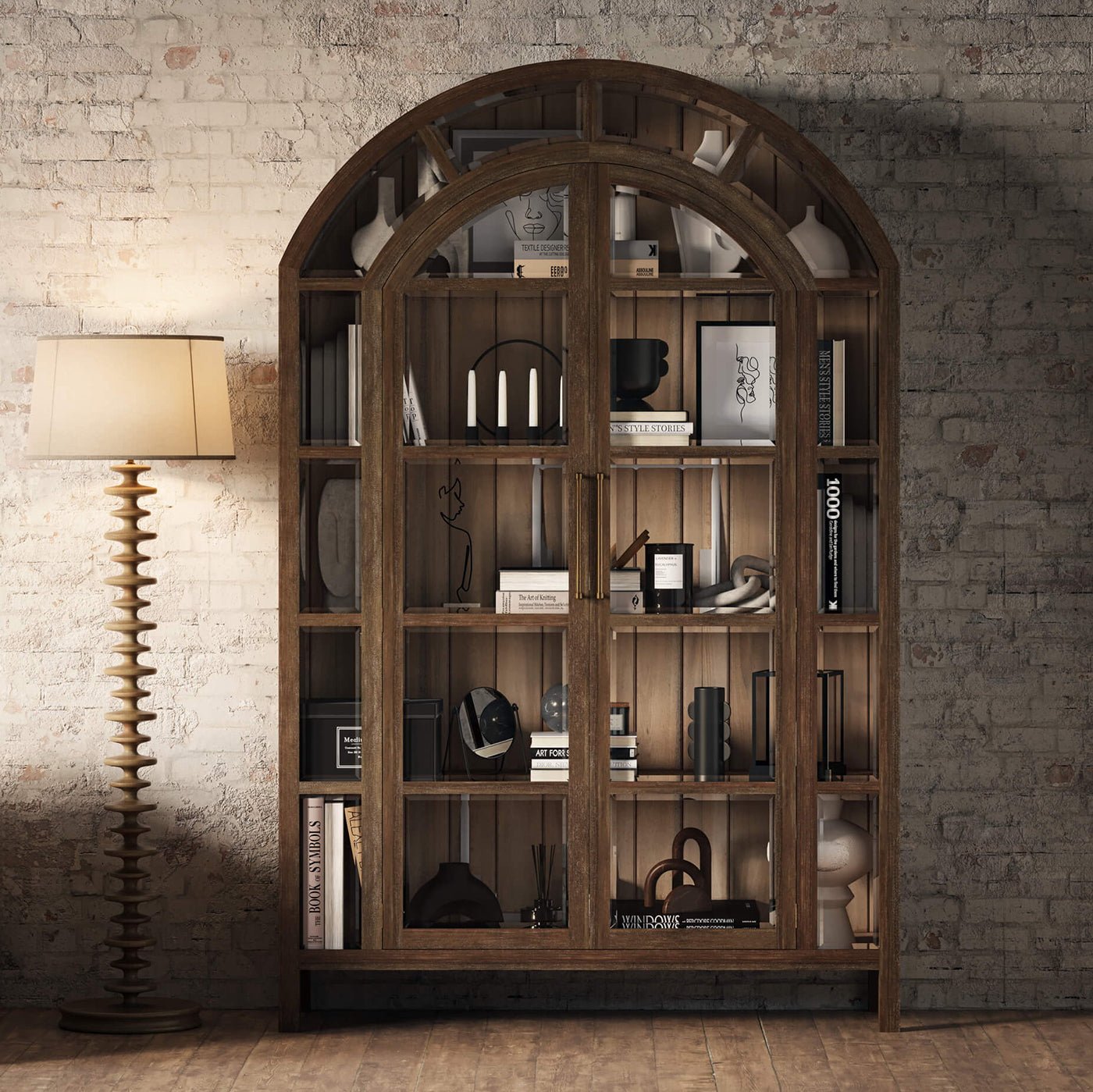 Vitrine de style campagnard français