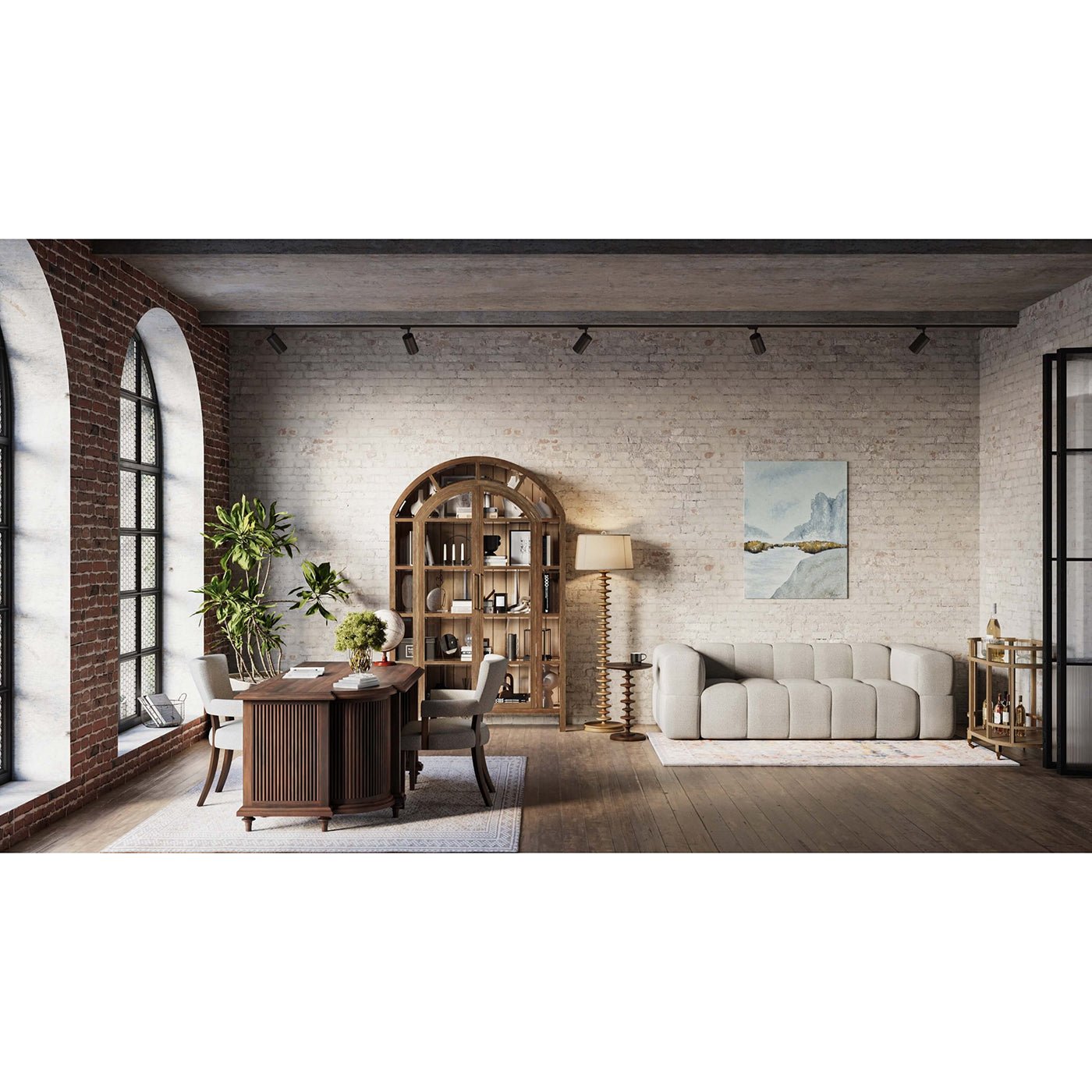 Vitrine de style campagnard français