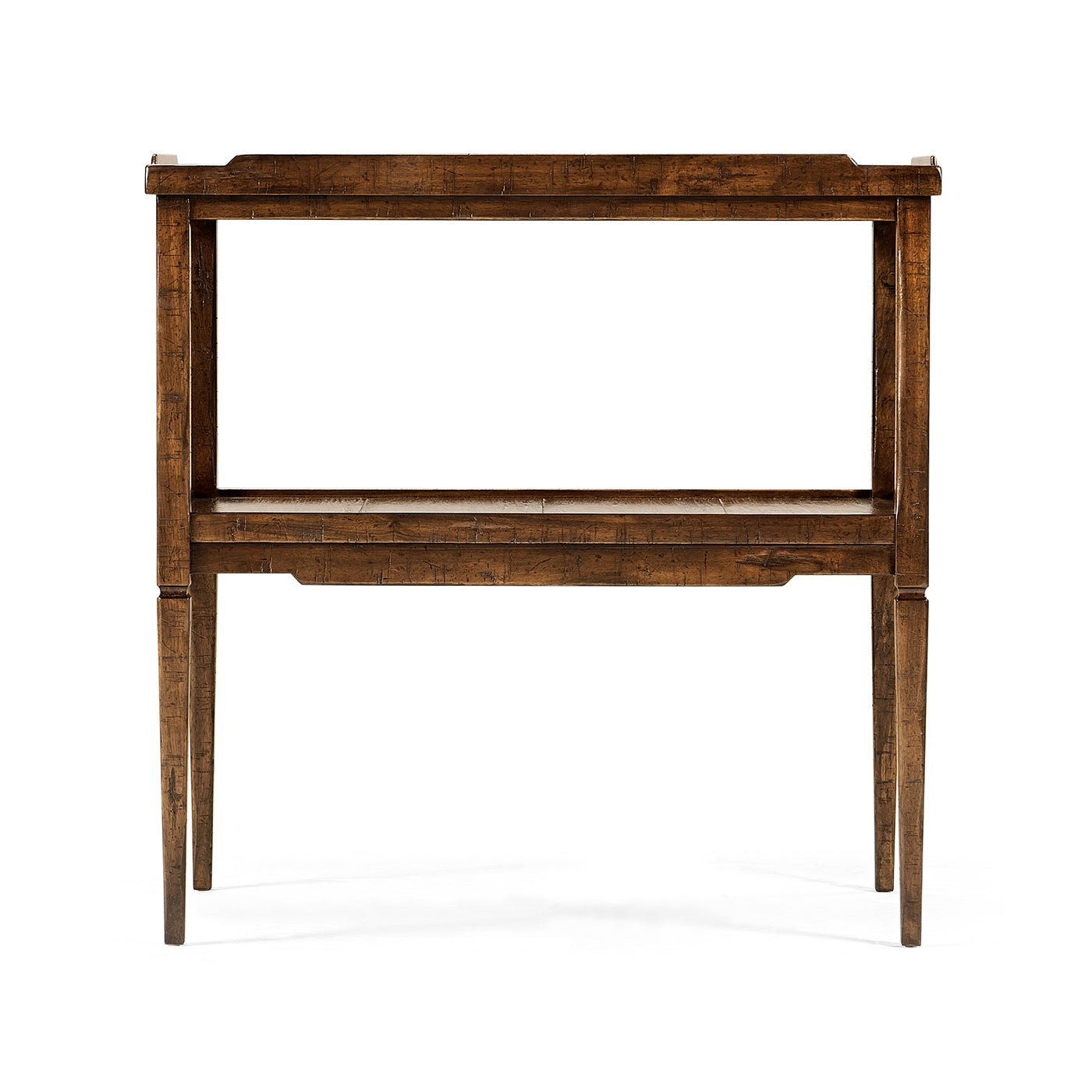 French Country End Table - Walnut Finish