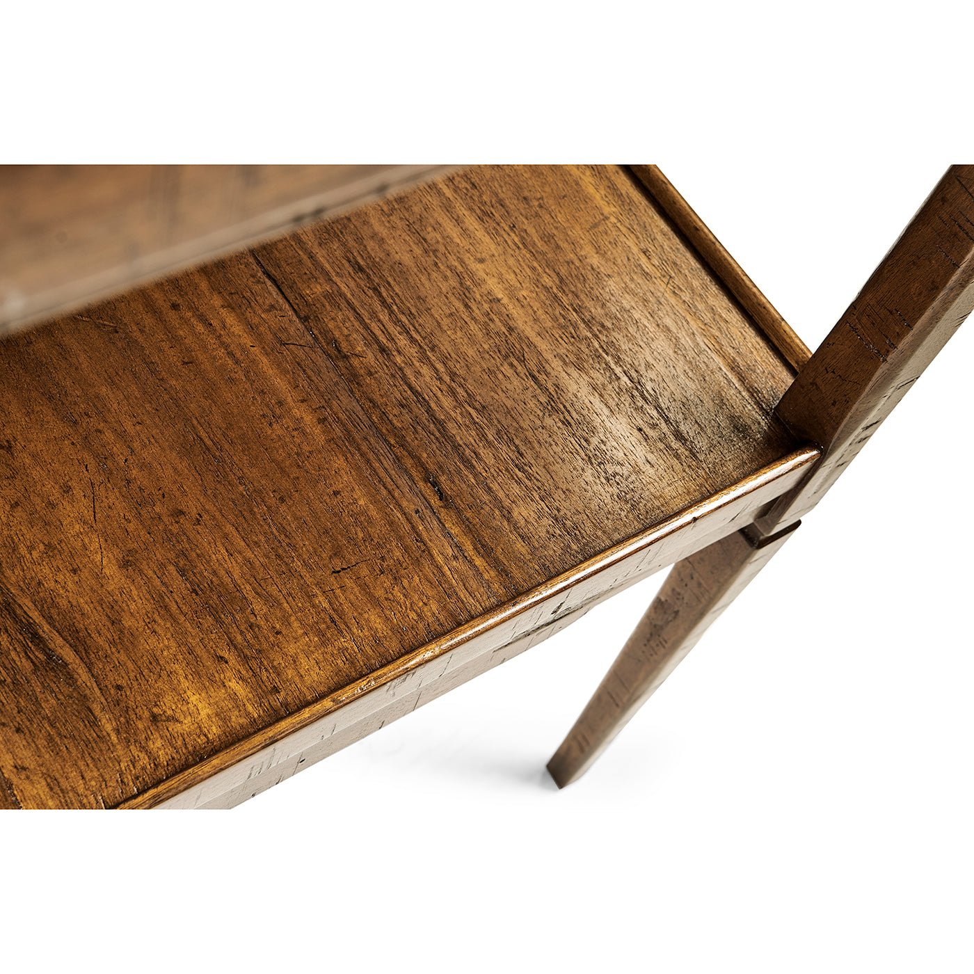 French Country End Table - Walnut Finish