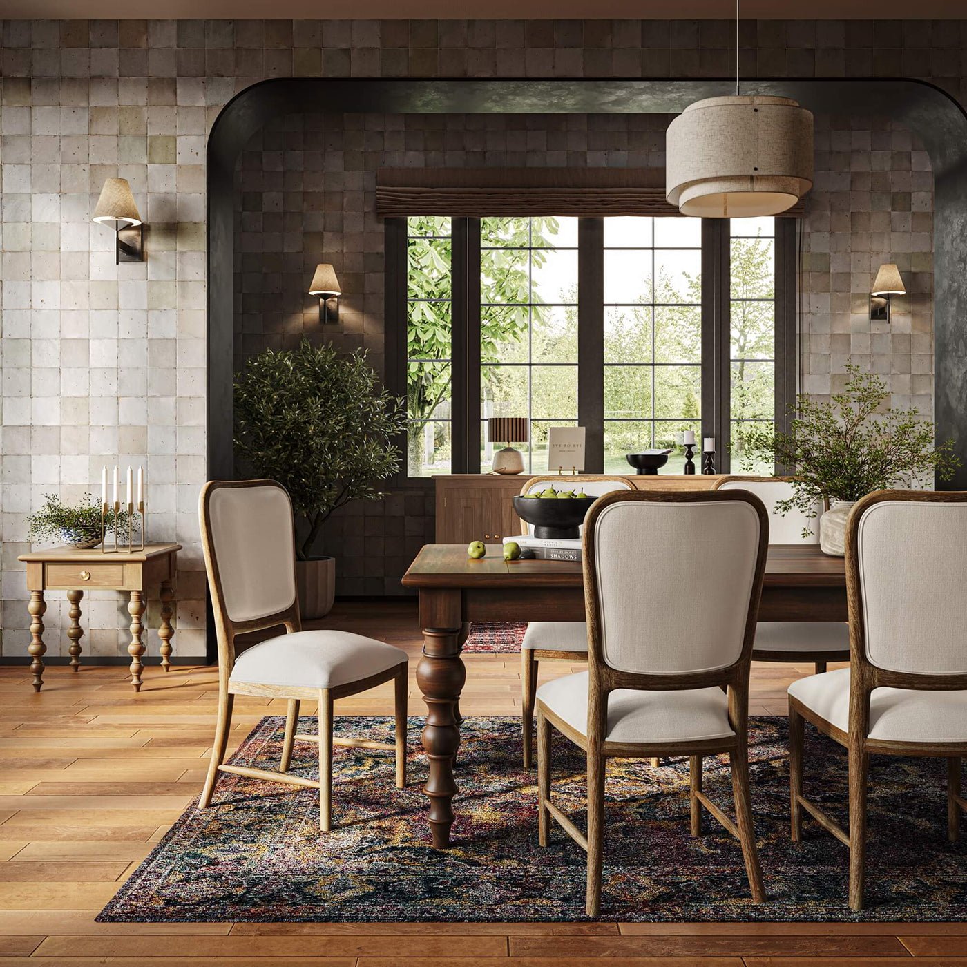 Buffet étroit de style campagnard français