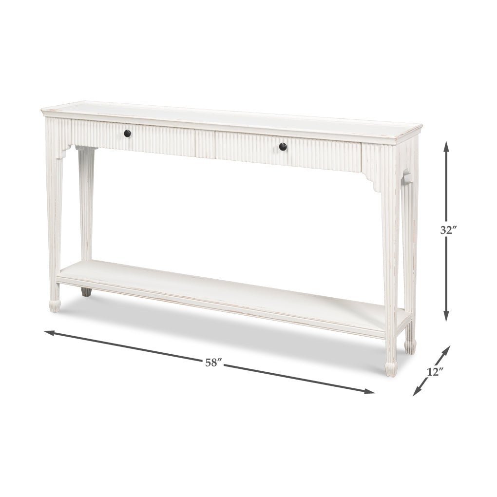 Console peinte de style campagnard français