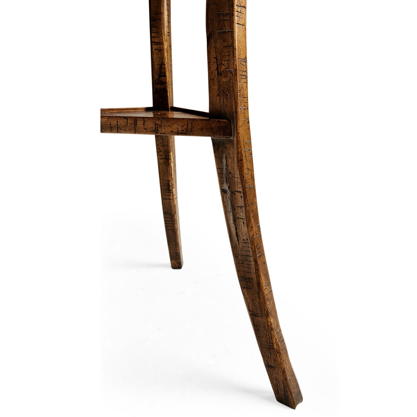 French Country Round End Table - Walnut Finish
