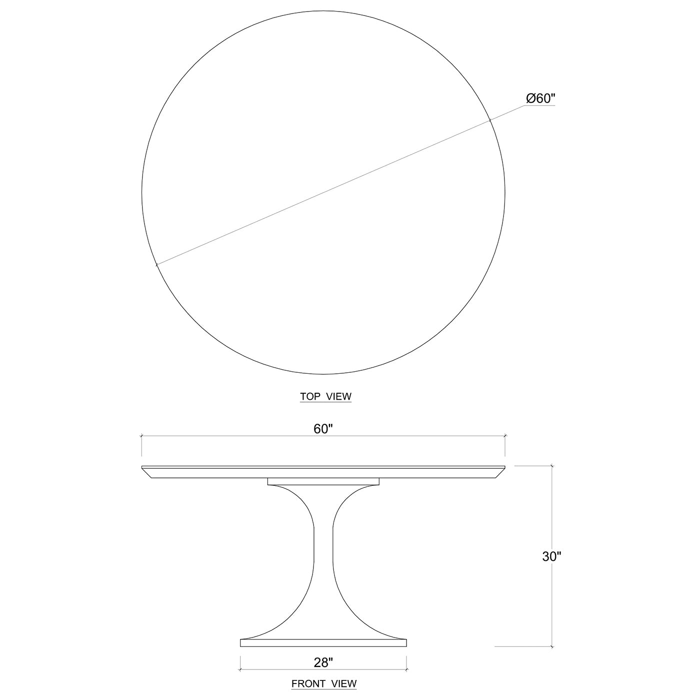 Table à manger tulipe moderne française