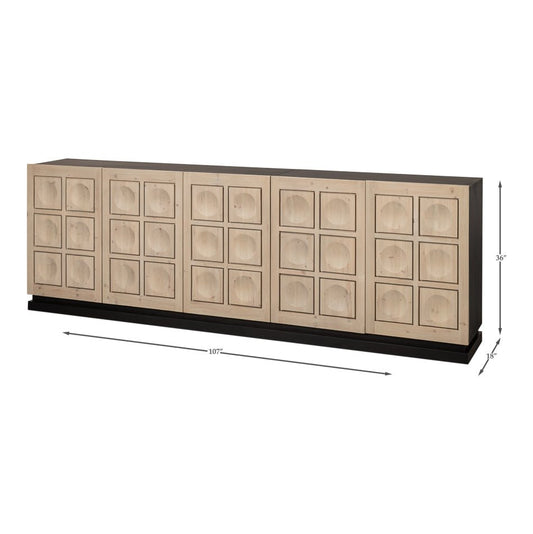 Buffet brutaliste géométrique