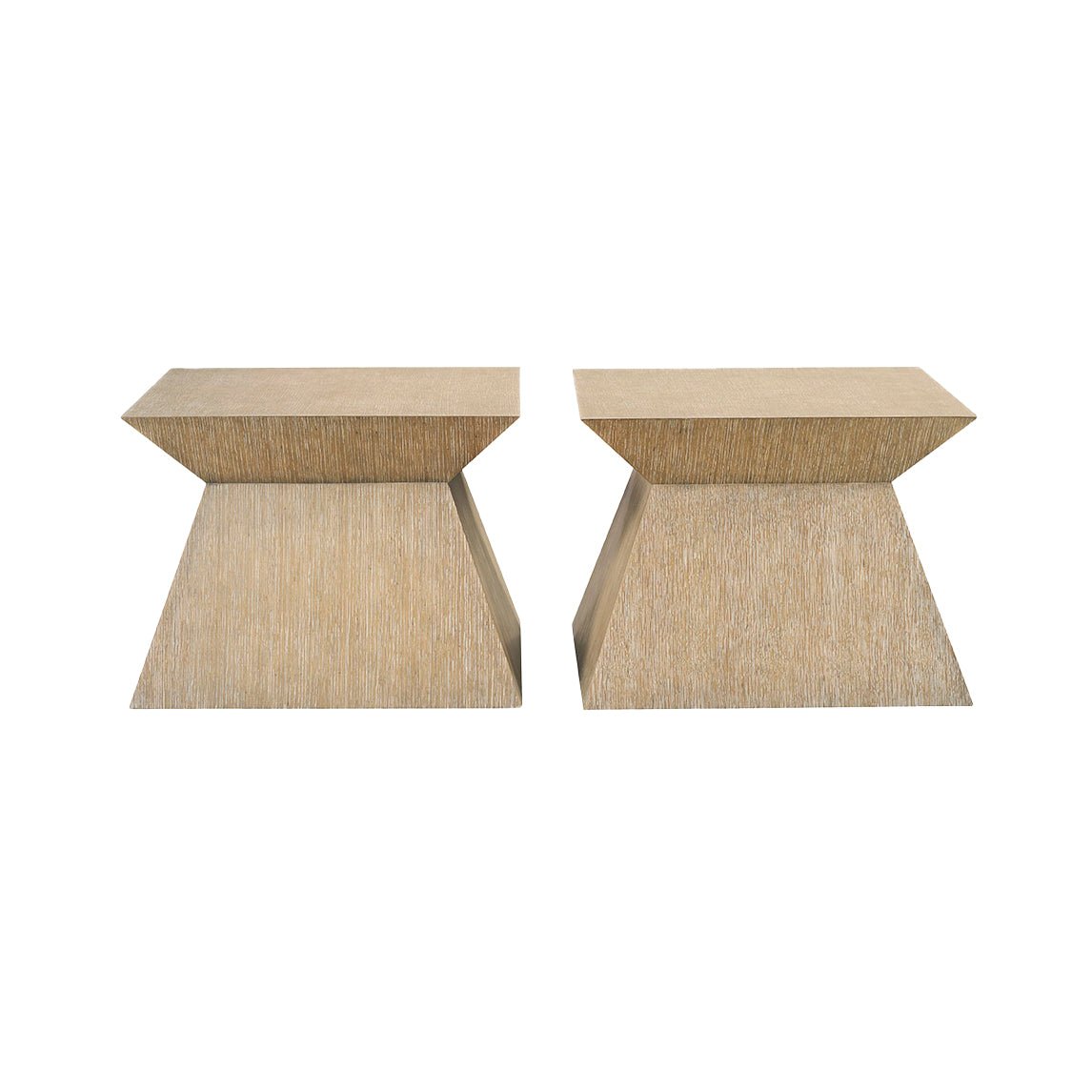 Table basse à piédestal géométrique (ensemble de 2)