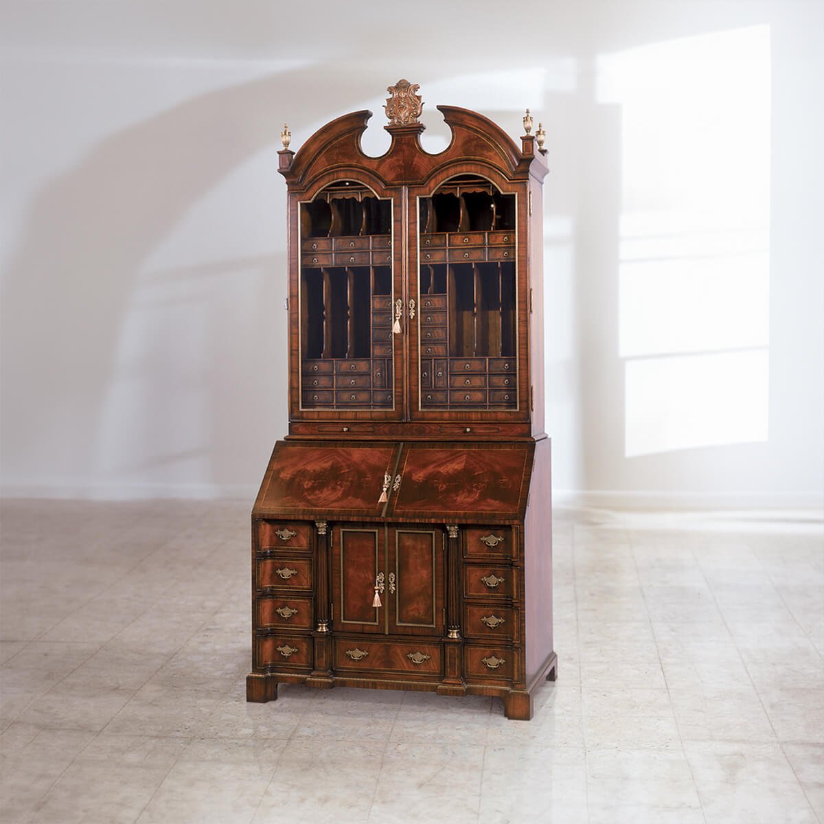 George II Mahogany Secretary Bookcase