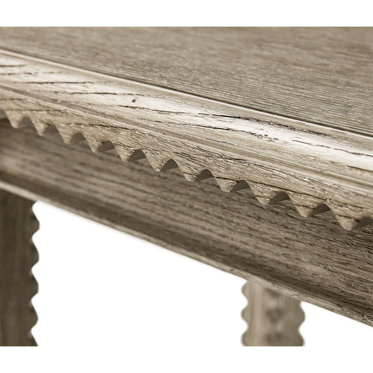 Table d'appoint rustique en chêne grisé