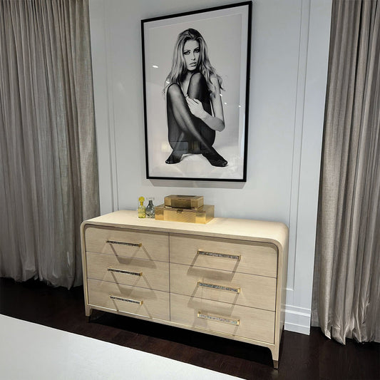 Commode Hollywood Regency - Bois clair